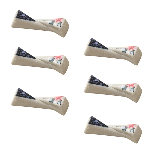 6 piezas soporte para palillos porcelana reposapiés soporte para palillos