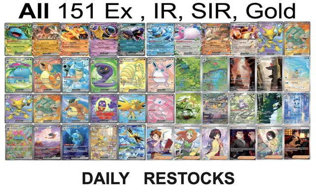 SCARLET & VIOLET 151 - pick your Ex IR SIR and gold cards - Pokemon TCG  $10.00 - PicClick AU