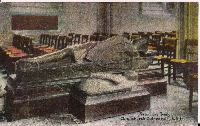 Scarce Old Postcard - Strongbows Tomb - Christchurch Cathedral - Dublin C.1912