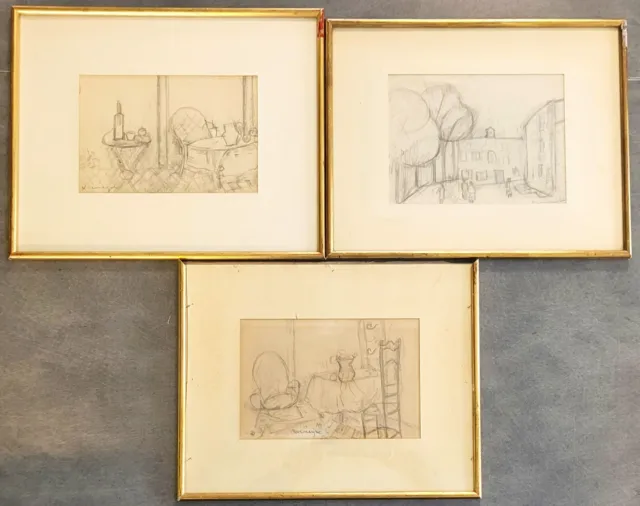 3 dessins originaux, signés Pinchus Krémègne