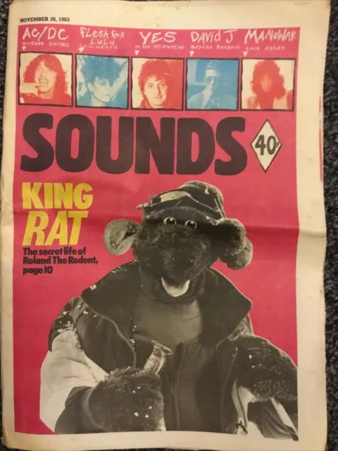 Sounds Music Magazine November 26 1983 Roland Rat AC/DC