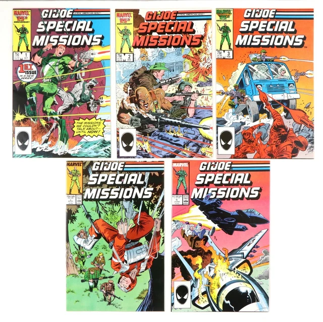 GI Joe Special Missions Comic Lot 1,2,3,4,5 NM Marvel 1986