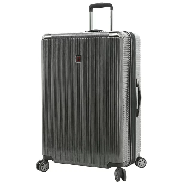 Hardside Expandable Luggage with Spinner Wheels, Gray, Checked-Large 29 Inch