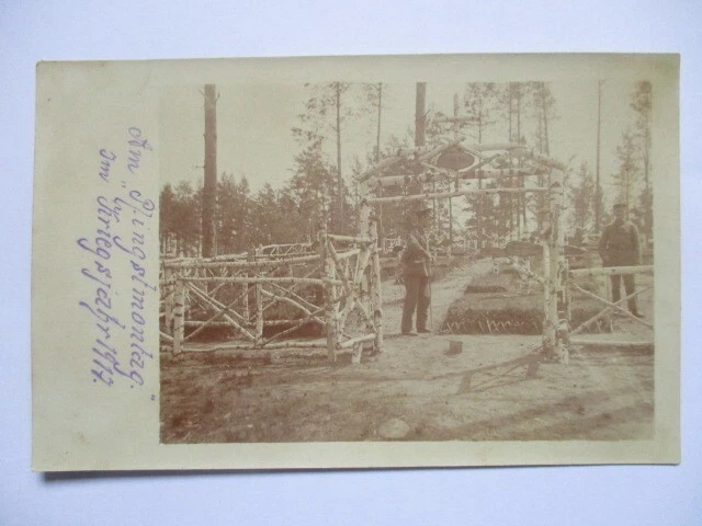 Ukraine Polen, Friedhof im Pogorjelitz Wald, F otokarte mit Ortsangabe 1917