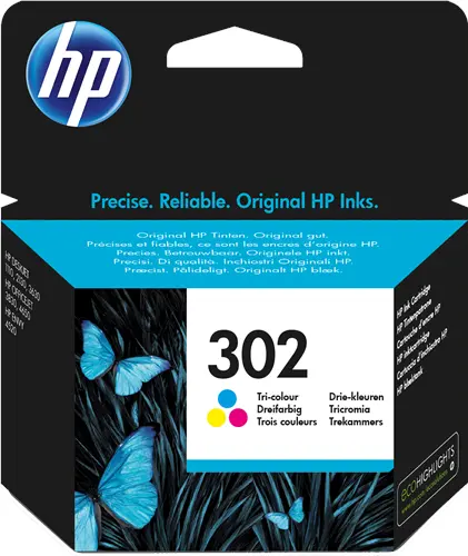 Originale HP Cartuccia d'inchiostro differenti colori F6U65AE 302