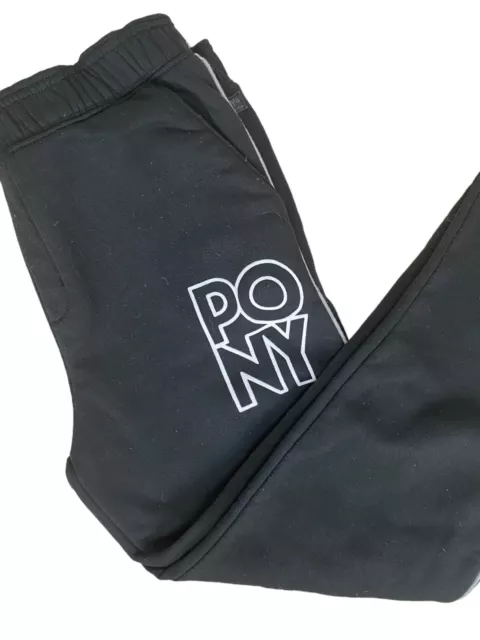 Pony Fleece Jogging Sweatpants with Pockets, Black- Boys M (10/12) 3
