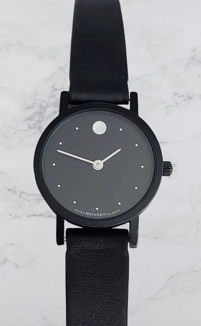Vintage MOVADO Museum Classic Ultra-Thin Quartz Watch 24mm Ref. 87-25-832