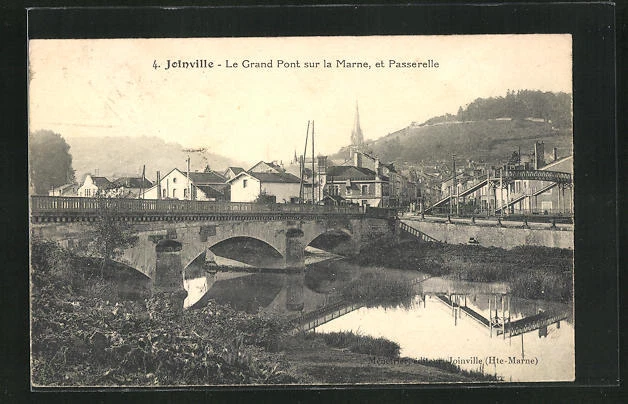 CPA Joinville, Le Grand Pont sur la Marne and Passerelle