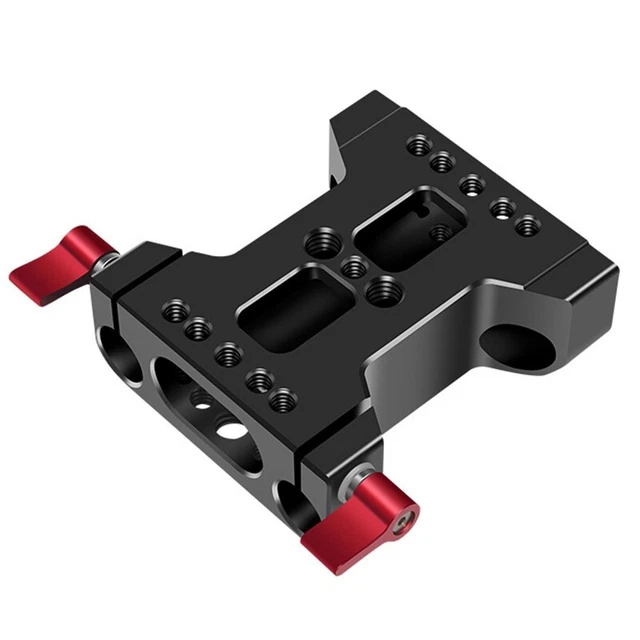 Multifunction Camera Base Plate with 15Mm Rod Rail Clamp for Dslr Camera ShoulG4