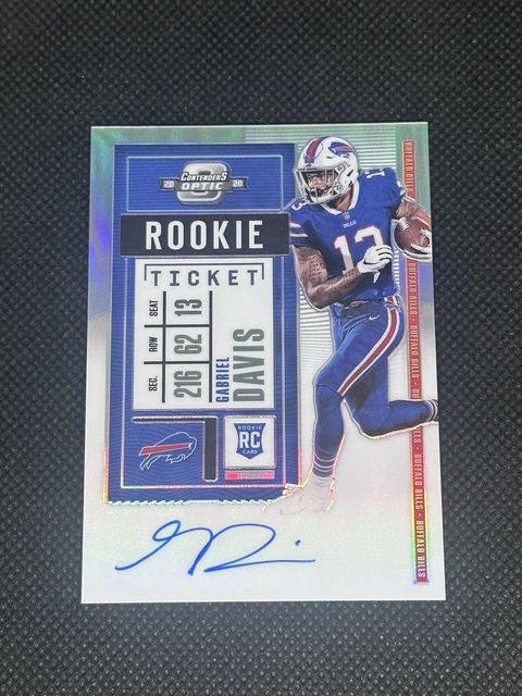 Gabriel Davis 2020 Panini Contenders Optic #139 Rookie Ticket Silver Prizm Auto