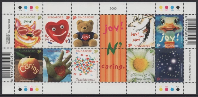 Singapore 2003 Greetings Sheetlet of 10 MUH