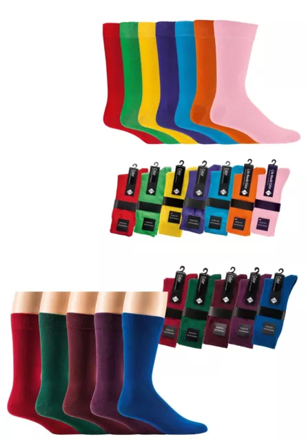 bunte Business Freizeit Socken ohne Gummidruck in 12 Farben 39-42 /43-46 / 47-50