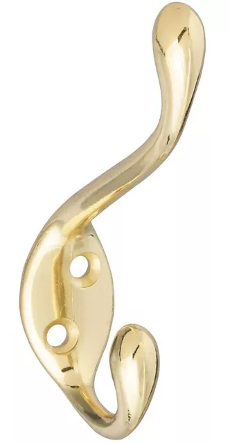 National Hardware N248-245 Heavy Duty Garment Hook, 4.59", Brass