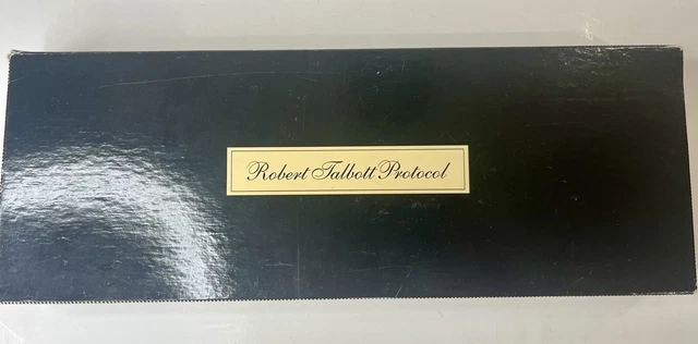 Robert Talbott Protocol Formal Black With Silver Silk Bow Tie & Cumberbun Set