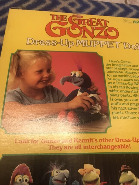 NIB 1982 Fisher-Price THE GREAT GONZO Dress Up Muppet Dolls, Jim Henson Vintage 9