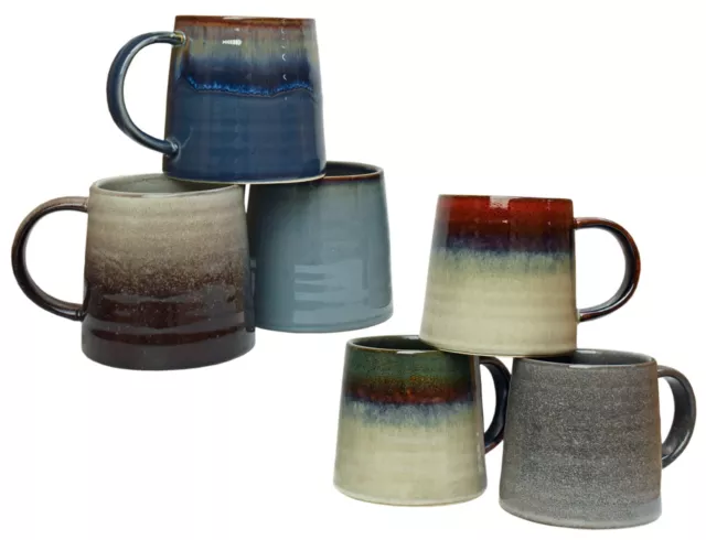 One Large Mug Rustic Ceramic Stoneware Coffee Cup Mojave Glaze Teacup Tableware