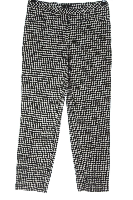 H&M pantaloni di tessuto donna taglia DE 34 bianco e nero look casual
