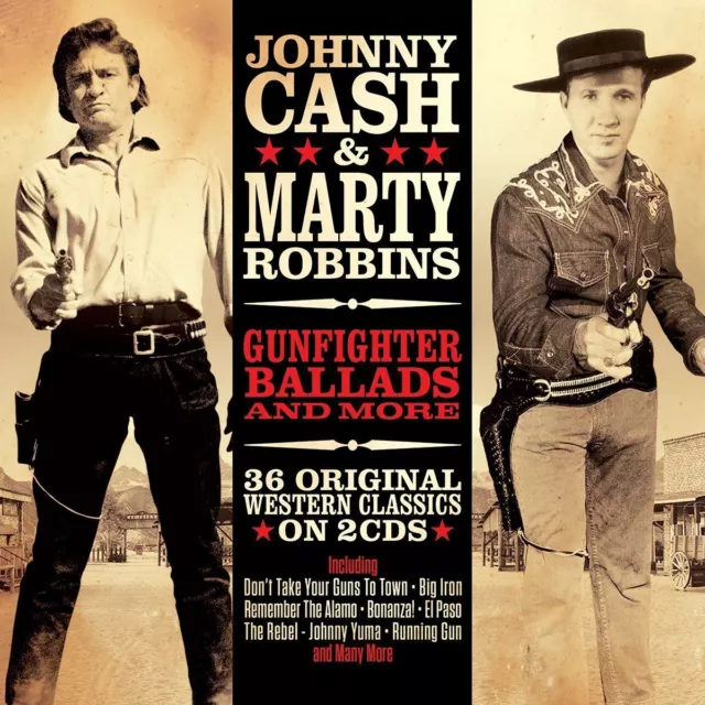 Johnny Cash & Marty Robbins - Gunfighter Ballads & More  2 Cd Neu