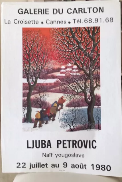 Affiche d'Exposition de Ljuba PETROVIC