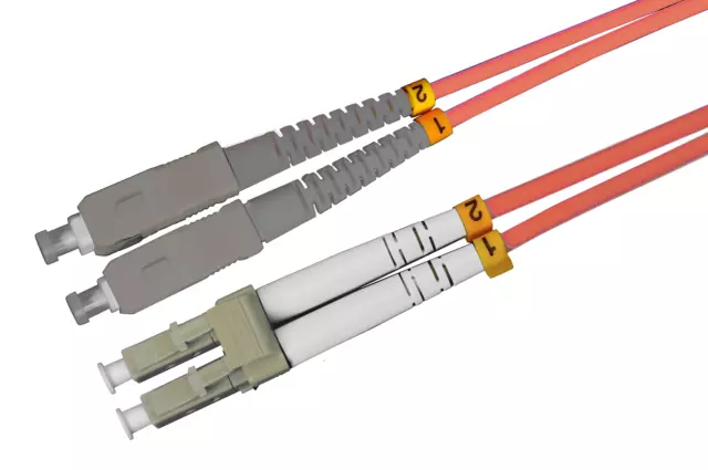 10m LWL LC SC Patchkabel Duplex OM2 50/125 Glasfaser Lichtwellenleiter orange 2