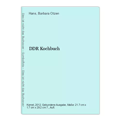 DDR Kochbuch Hans und Barbara Otzen: