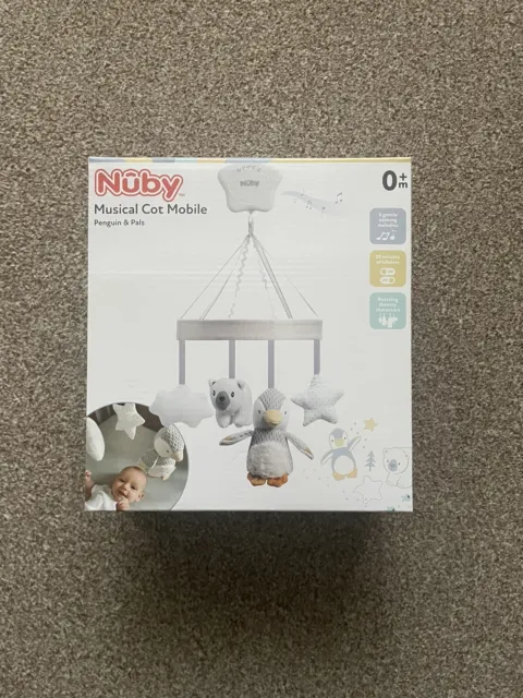 Nuby Penguin Musical Cot Mobile for Babies – BRAND NEW | Fast Shipping