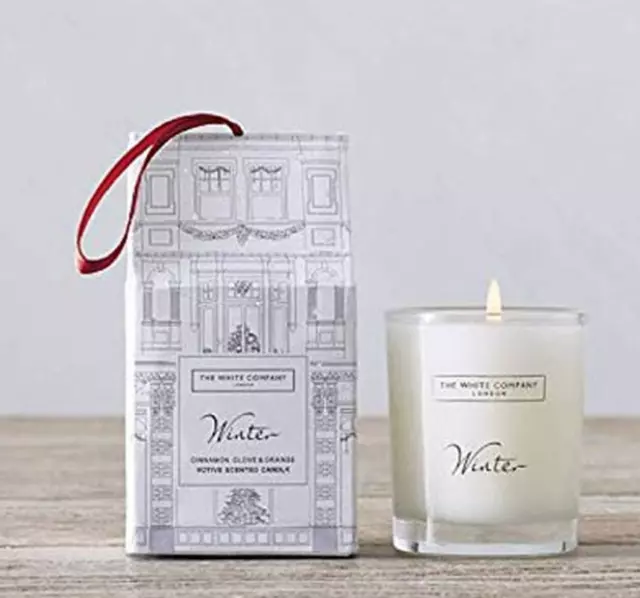 NEW The White Company Winter Hanging Votive Candle *75g with Gift Bag*