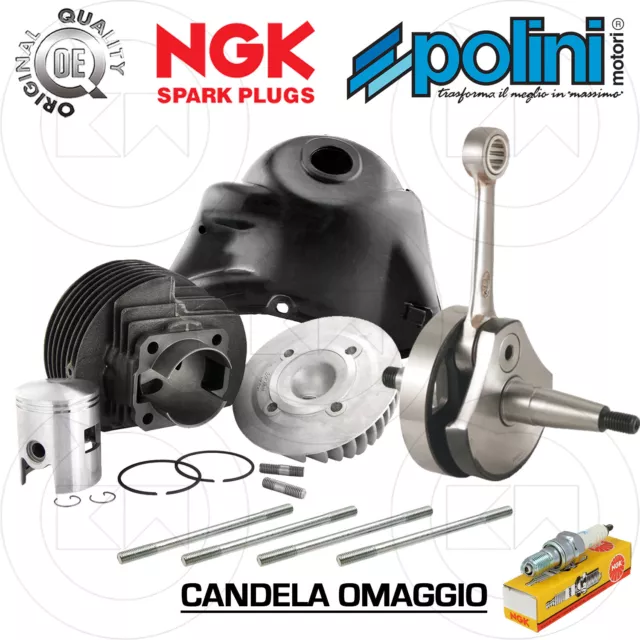 Kit Trasformazione 130 Gruppo Termico Polini Vespa 50 Special L R +Albero Motore