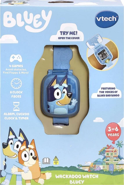 VTECH BLUEY WACKADOO Bluey Learning Watch w/Timer Alarm & Games ...