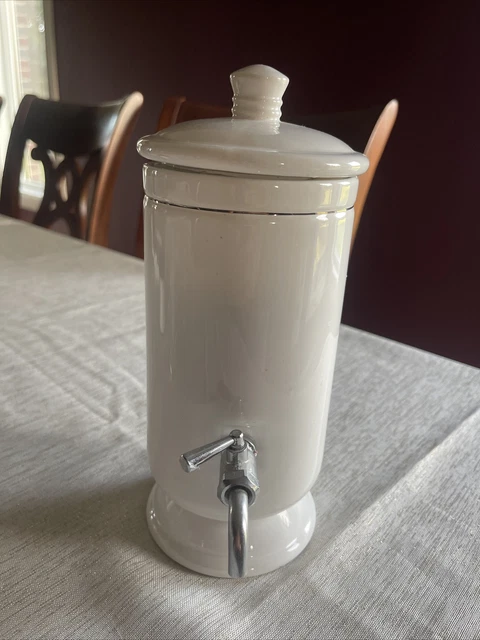Vintage Porcelain Mouthwash Dispenser Capacity: 25 oz