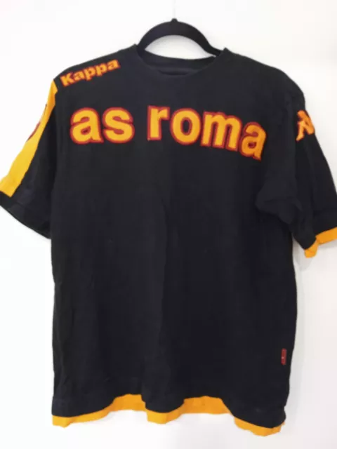 AS Roma Kappa black tshirt - medium