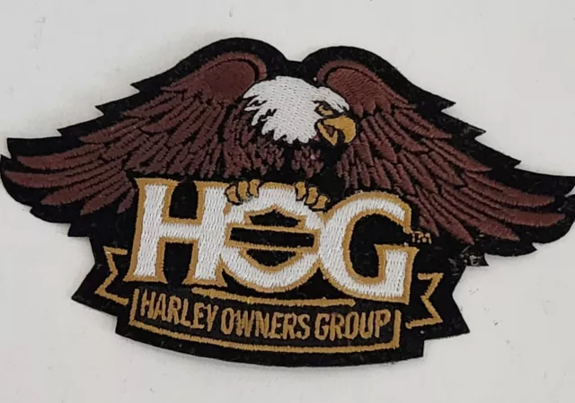 Harley Davidson Owners Group HOG H.O.G. patch  large gold eagle sew on patch NEW
