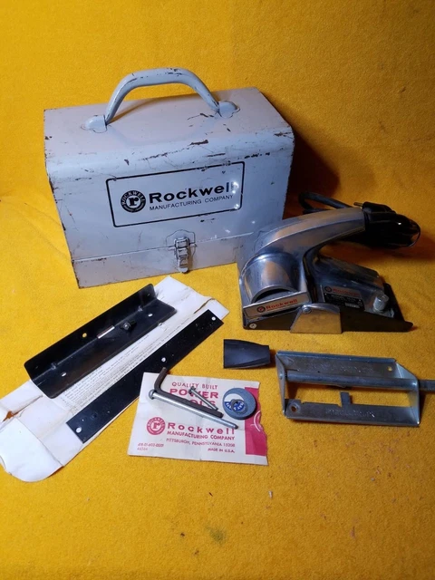Rabot électrique Rockwell Power Block Modèle 267 - 110V, Avec étui - Occasion Fonctionnel