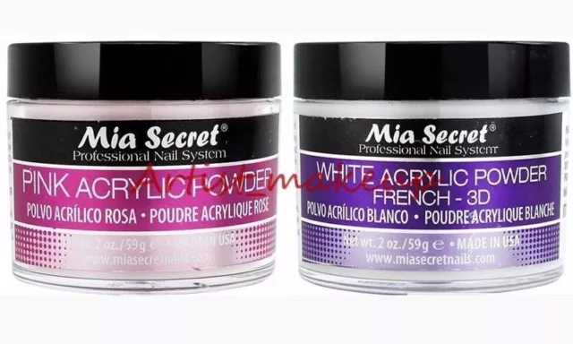 Mia Secret Acryl Nagel Pulver Pink+Weiß Professionell Nagel System Größe: 59ml