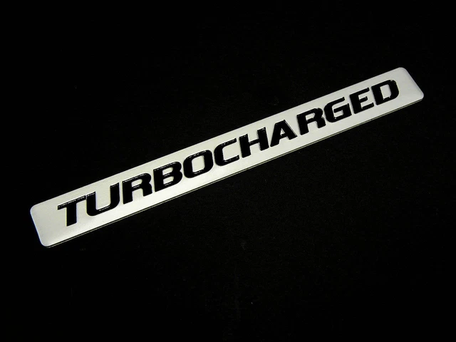 Turbo Charged Metal Emblem Badge – Universal Fit For Car Hood, Trunk, Or Fender