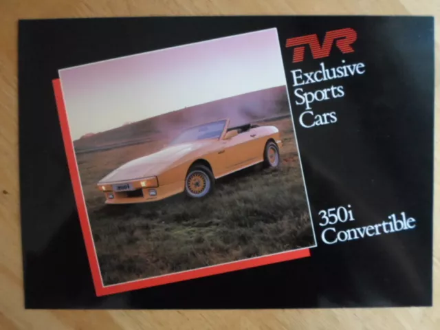 TVR 350i CONVERTIBLE orig 1985-87 UK Mkt Glossy Sales Brochure