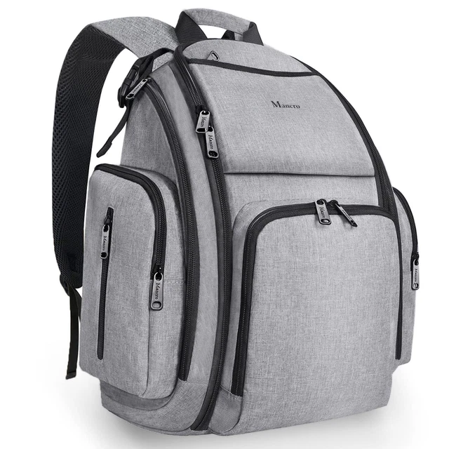 Mancro Diaper Bag Backpack, Large Multifunction Waterproof Travel Baby Changi...