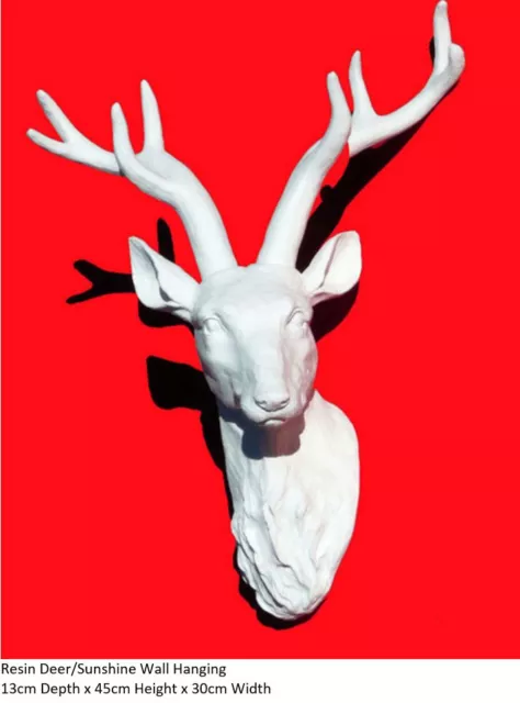 Resin Animal Head Deer Head Wall Hanging Trophy Sculpture Home Decor Interior