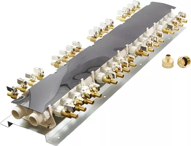 Apollo PEX 6907932CP 32 Port PEX Manifold (3/4-inch Inlets, 1/2-inch Outlets)