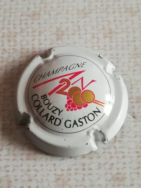Capsule de Champagne Personnalisé COLLARD GASTON Cuvée An 2000 Fond Blanc.