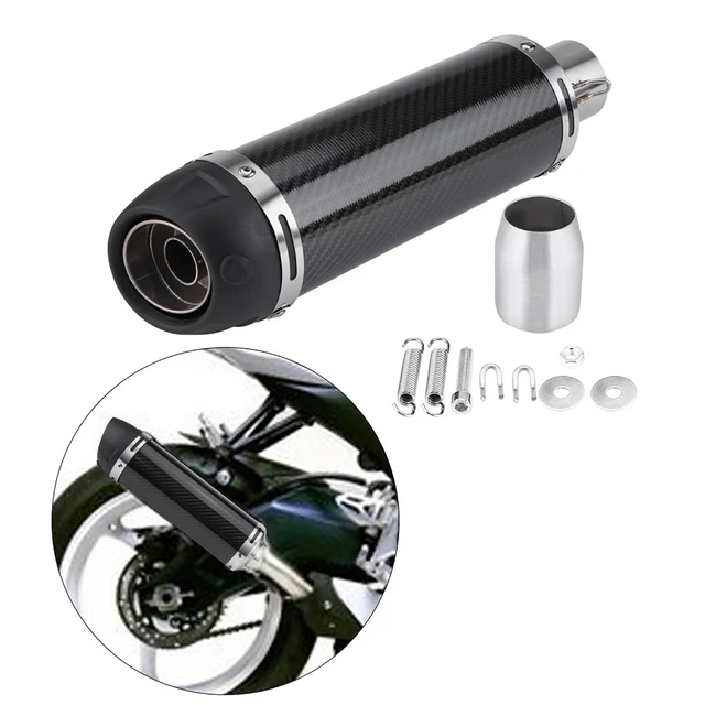 Car 51mm Motorcycle Modified Real Bright Carbon Fiber Exhaust Muffler Pipe With