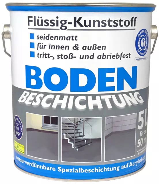 Bodenbeschichtung Betonfarbe Holz Keller Terrassen Balkon Estrich Sockel 5Liter