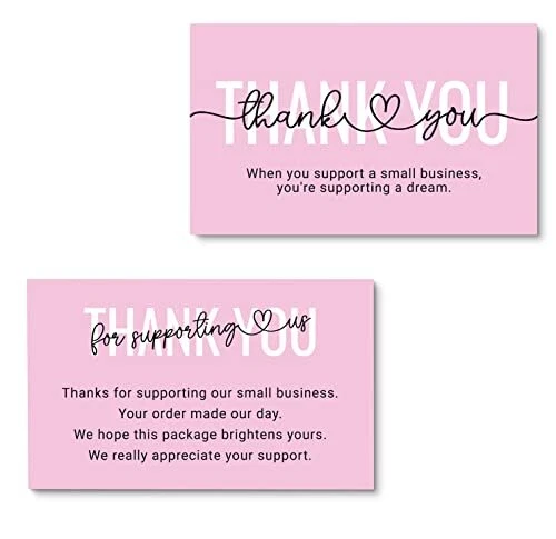 Thank you for supporting my small business Cards Customer appreciation card