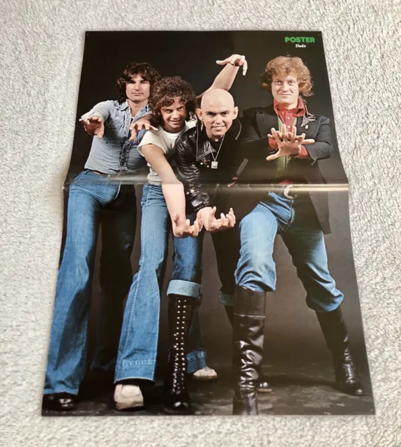 1977 SLADE GLAM Swedish Poster Music Magazine 1970s Vintage