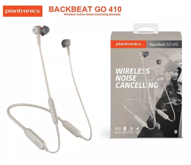 PLANTRONICS BACKBEAT GO 410 Wireless Headphones Active Noise