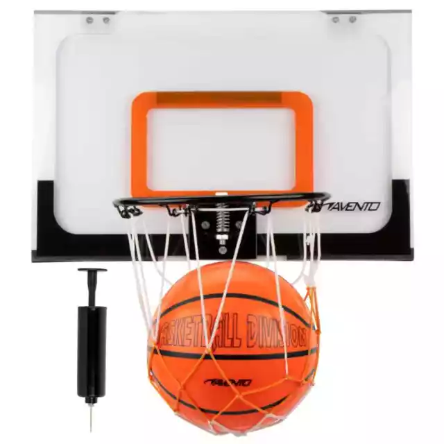 Avento Basketball-Set Mini 45x30x3 cm Transparent vidaXL