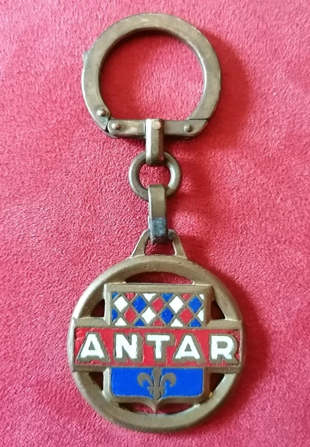 Porte-clés Publicitaire ANTAR – Garage Années 1950 – Plastique Transparent – France