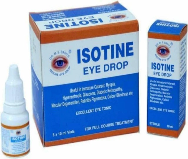12XISOTINE EYE DROP Retinopathy Cataract Hypermetropia
