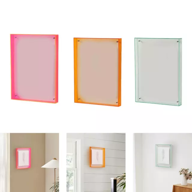 6cmx9cm Floating Picture Frame Gallery Office Decorative Home Living Room Desk