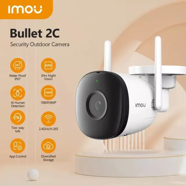 Bullet 2C 4MP Security Camera  Weatherproof Outdoor 1080P Full HD WiFi/Audio